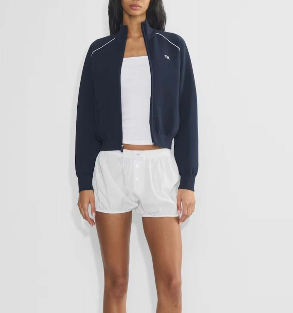 Aritzia NWT Tna Dally Poplin Bloomer Shorts in White Size Small